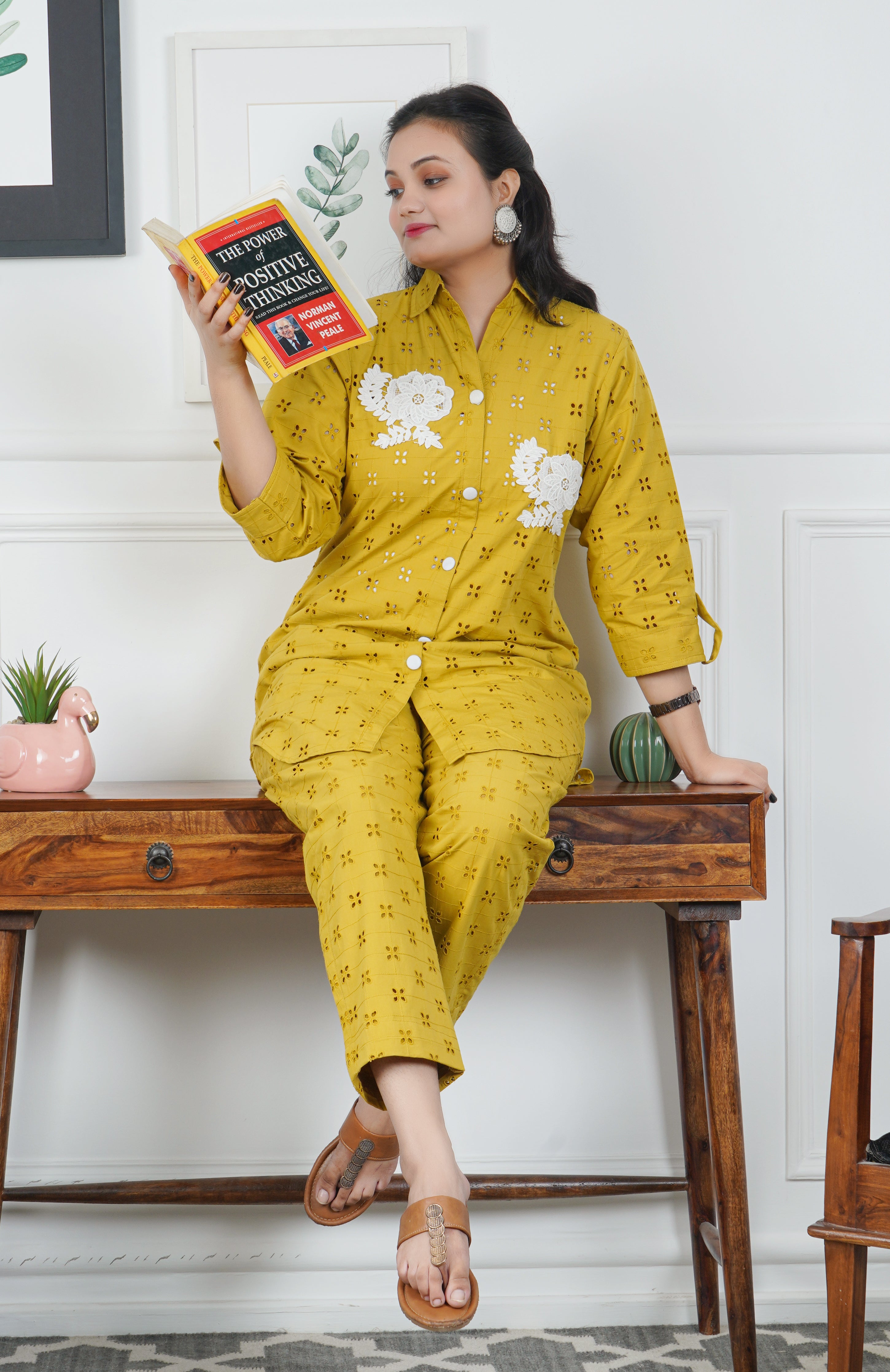 Mustard Yellow Hakooba Co-ord Set