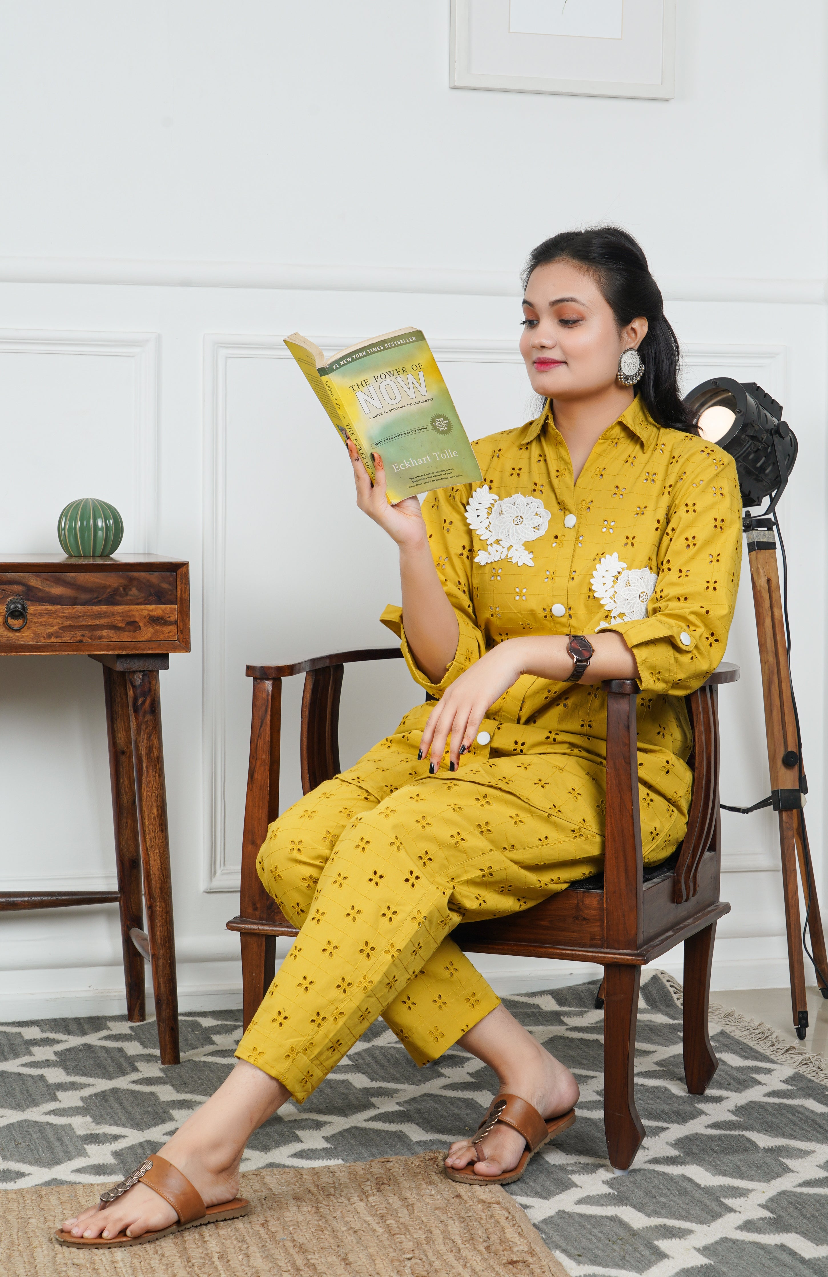 Mustard Yellow Hakooba Co-ord Set