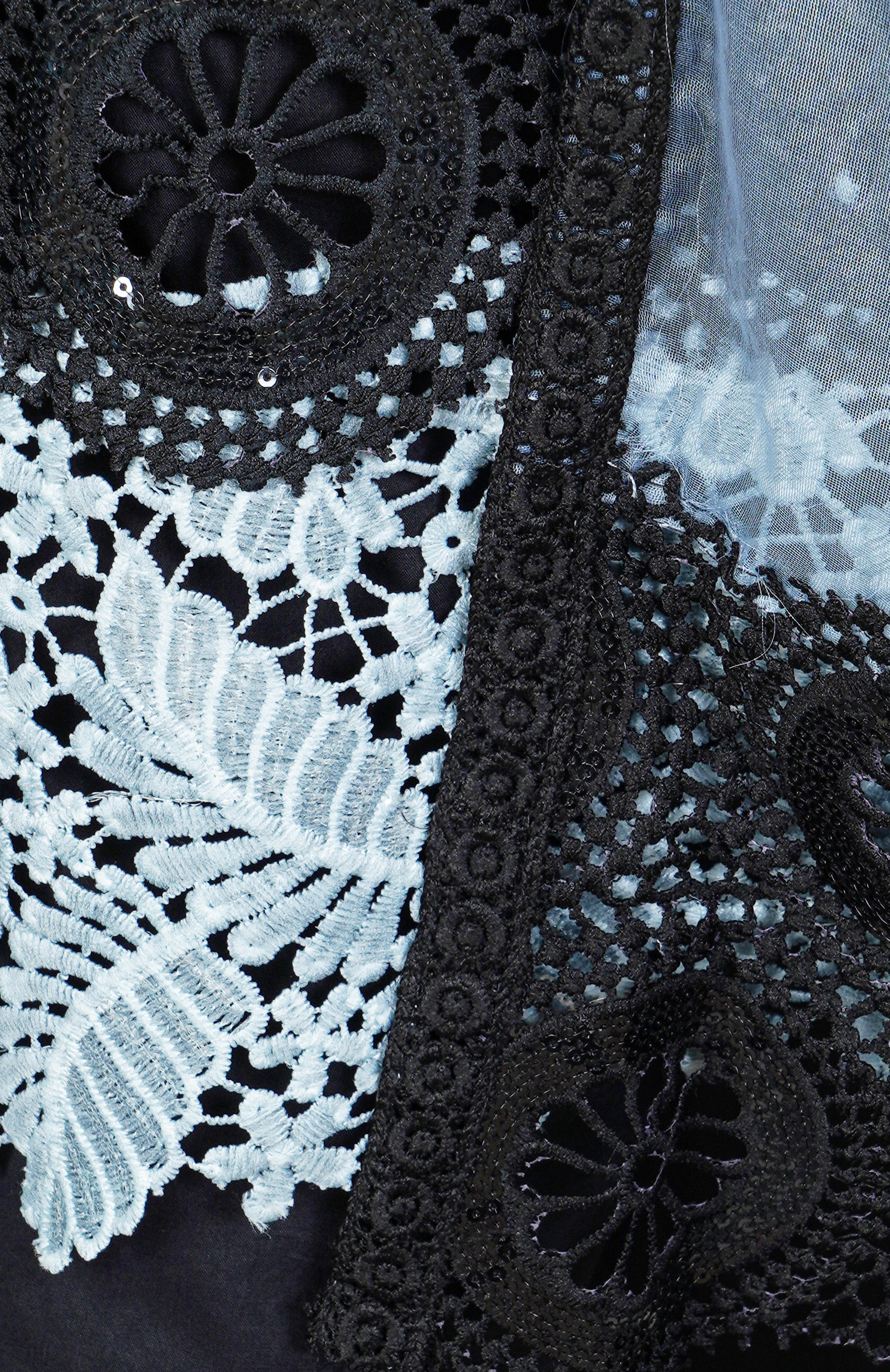Black glaze cotton 3 piece dress