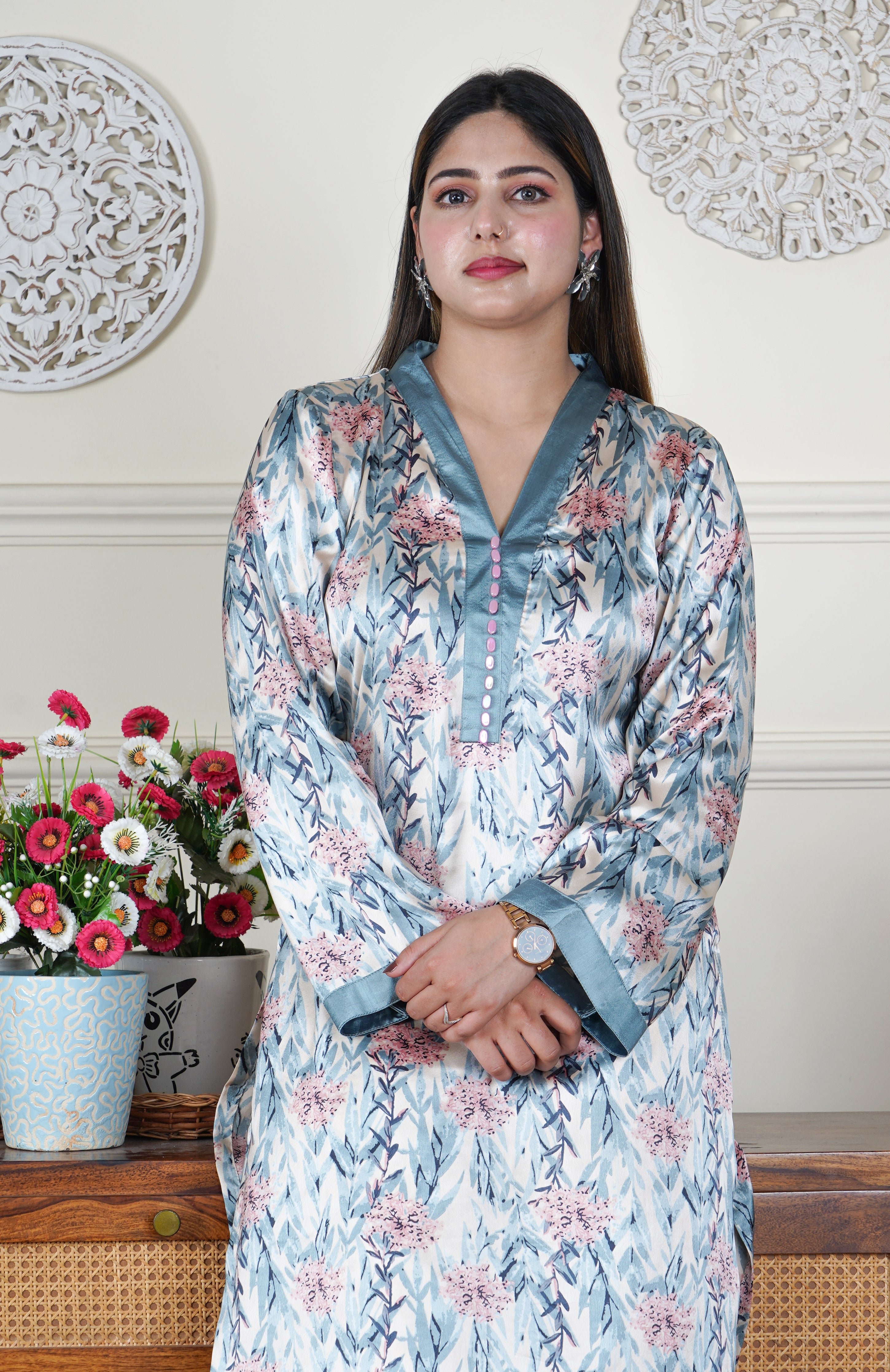 Italian Silk 2 Piece Designer Co-ord Set