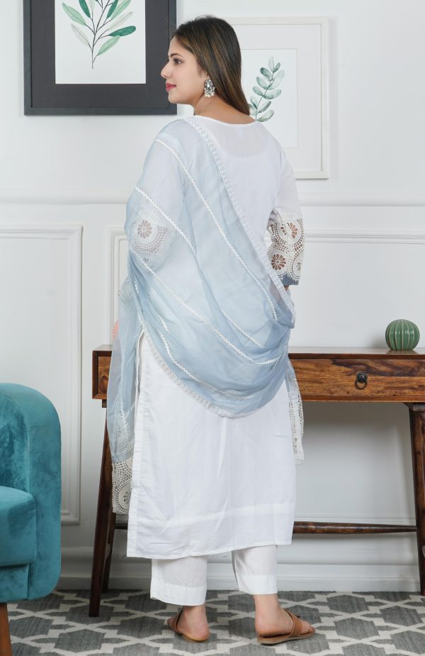 White glaze Cotton 3 piece dress - Image 5