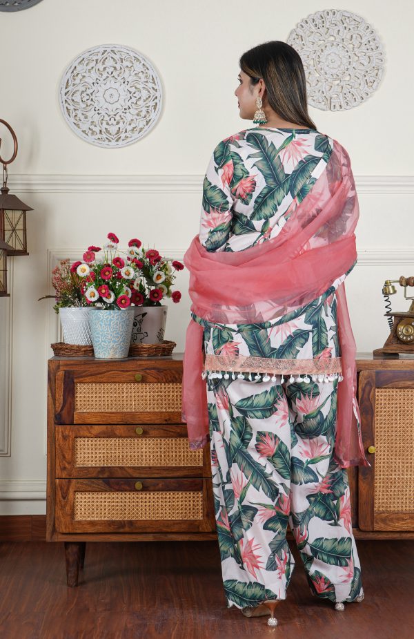 Floral Japanese Cotton Farshi Salwar Dress - Image 3