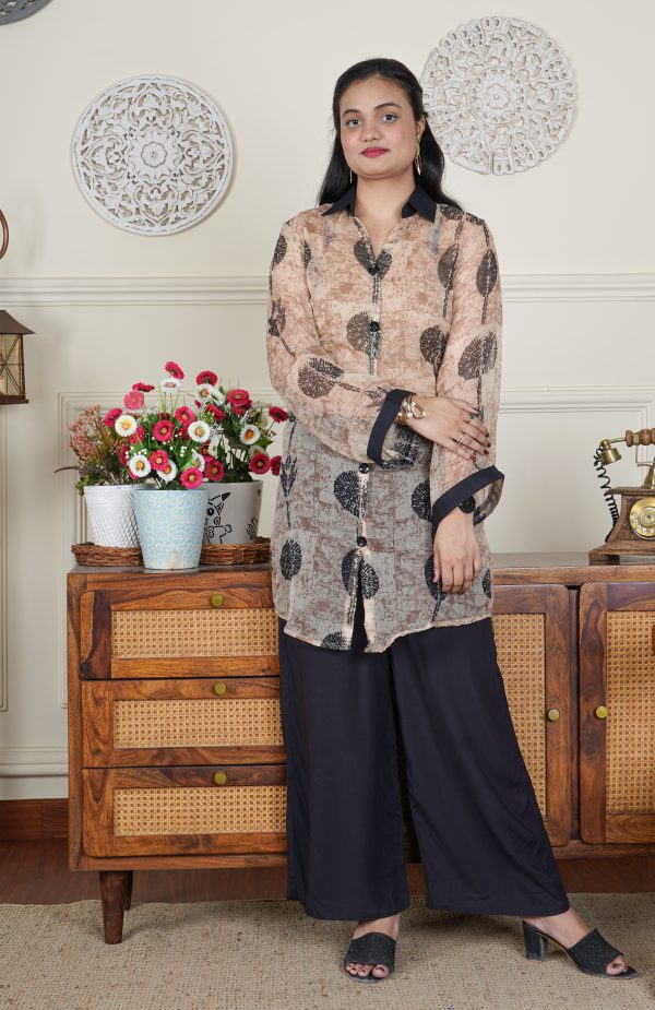 Chiffon Printed 2 Piece Co-ord Set - Image 4